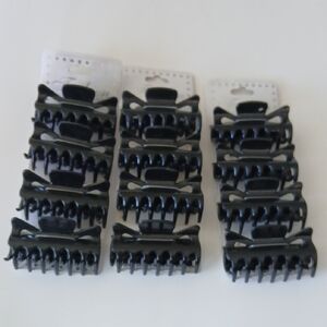 Black Hair Claw Clips Pack - Secure Grip Women Hair Styling